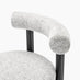 2x Seren Grey Fabric Bar Chairs Black Legs