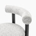 2x Seren Grey Fabric Bar Chairs Black Legs