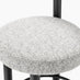 2x Seren Grey Fabric Bar Chairs Black Legs