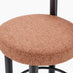 2x Seren Terracotta Orange Fabric Bar Chairs Black Legs