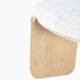 Solia Round White Oak Wood & Marble Coffee Table