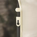 Somerset Cream Medium Arched Window 90x40cm Garden Mirror