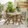 Stowaway Wood 4 Seat Folding Table Garden Dining Set