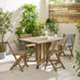 Stowaway Wood 4 Seat Folding Table Garden Dining Set