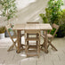 Stowaway Wood 4 Seat Folding Table Garden Dining Set