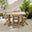 Stowaway Wood 4 Seat Folding Table Garden Dining Set