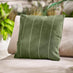 2x Stripe Outdoor Cushions (pair) - Green & Cream