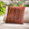2x Stripe Outdoor Cushions (pair) - Burnt Orange & Cream