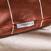 2x Stripe Outdoor Cushions (pair) - Burnt Orange & Cream