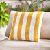 2x Stripe Outdoor Cushions (pair) - Sunflower Yellow & Cream