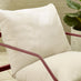 Syros Berry Red Metal & Cream 4 Seat Garden Sofa Set