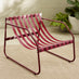 Syros Berry Red Metal & Cream 4 Seat Garden Sofa Set