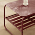 Syros Berry Red Metal & Cream 4 Seat Garden Sofa Set