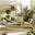 Syros Cream Metal & Fabric 4 Seat Garden Sofa Set