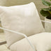 Syros Cream Metal & Fabric 4 Seat Garden Sofa Set