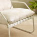 Syros Cream Metal & Fabric 4 Seat Garden Sofa Set