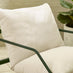 Syros Green Metal & Cream 4 Seat Garden  Sofa Set