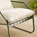 Syros Green Metal & Cream 4 Seat Garden  Sofa Set