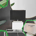 Saanvi Mirror and Black Table Lamp