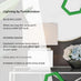 Saanvi Mirror and White Table Lamp
