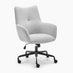 Sabine Grey Fabric Swivel Office Chair