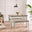 Salcombe Extending Light Grey Wooden Table & 2 Tenby Benches