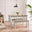 Salcombe Extending Light Grey Wooden Table with 2 Whitby Chairs & 1 Small Bench
