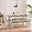 Salcombe Extending Light Grey Wooden Table with 4 Whitby Chairs & 1 Large Bench