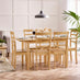 Salcombe Extending Oak Effect Wooden Table & 6 Whitby Dining Chairs