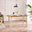 Salcombe Rectangular Oak and Cream Solid Wood Extending 6 Seater Dining Table