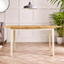 Salcombe Extending Rectangular Wooden Table with 2 Whitby Chairs & 2 Large Benches