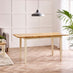 Salcombe Extending Rectangular Wooden Table with 2 Whitby Chairs & 1 Small Bench