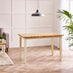 Salcombe Rectangular Oak and Cream Solid Wood Extending 6 Seater Dining Table