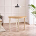 Salcombe Round Wooden Table & 4 Whitby Dining Chairs