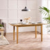 Salcombe Oak Effect Wood Extending 6 Seater Dining Table
