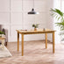 Salcombe Oak Effect Wood Extending 6 Seater Dining Table