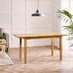 Salcombe Extending Oak Effect Wooden Table with 2 Whitby Chairs & 2 Large Benches