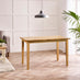 Salcombe Extending Oak Effect Wooden Table with 2 Whitby Chairs & 1 Small Bench