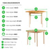 Salcombe Round Oak and Cream Solid Wood 4 Seater Dining Table