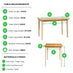 Salcombe Rectangular Oak and Cream Solid Wood 4 Seater Dining Table