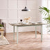 Salcombe White & Grey Wood Extending 6 Seater Dining Table