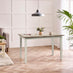 Salcombe White & Grey Wood Extending 6 Seater Dining Table