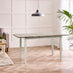 Salcombe White & Grey Wood Extending 6 Seater Dining Table