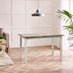 Salcombe Extending Light Grey Wooden Table with 4 Whitby Chairs & 1 Large Bench
