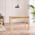 Salcombe Rectangular Oak and Cream Solid Wood 4 Seater Dining Table