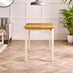 Salcombe Rectangular Oak and Cream Solid Wood 4 Seater Dining Table