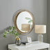 Saskia Gold Round Wall Mirror