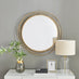 Saskia Gold Round Wall Mirror