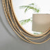 Saskia Gold Round Wall Mirror