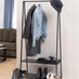 Seaton Black Shelving Rail with 2 Shelves
